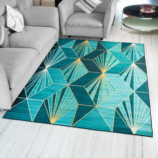 Emerald Geometric Modern Home Large Carpet