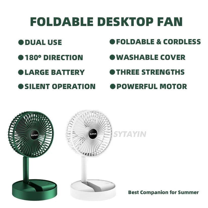 2 In 1 Foldable Telescopic Fan